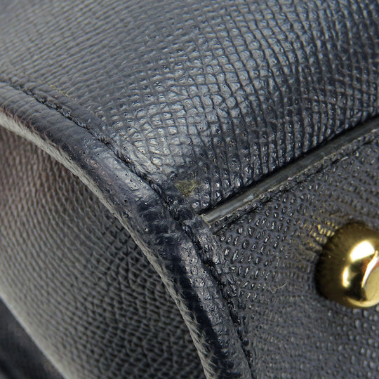 COACH Handbag F14928 leather Navy Crosby Carryall Women Used Authentic