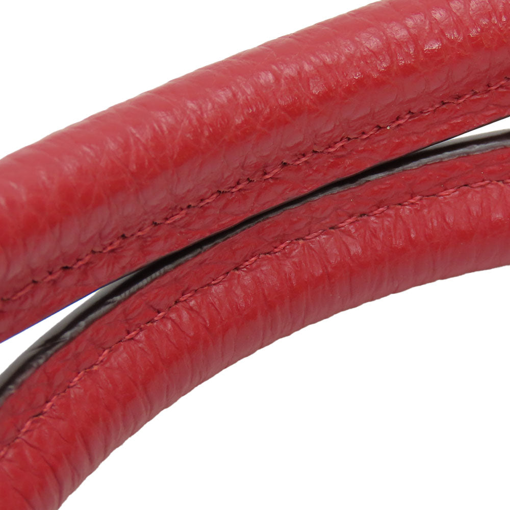 COACH Handbag F84428 leather Red Signature Women Used Authentic