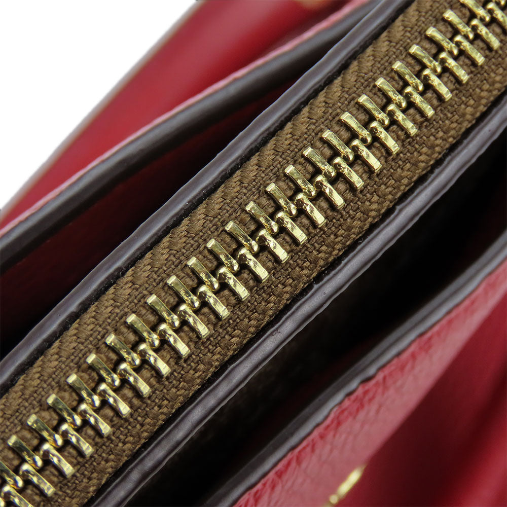 COACH Handbag F84428 leather Red Signature Women Used Authentic