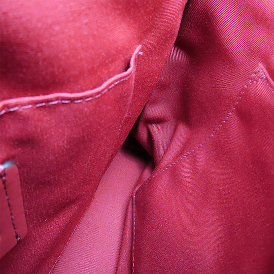 COACH Handbag F84428 leather Red Signature Women Used Authentic