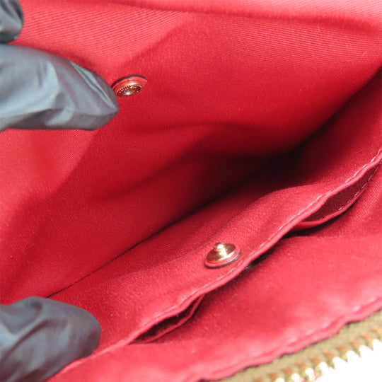 COACH Handbag F84428 leather Red Signature Women Used Authentic