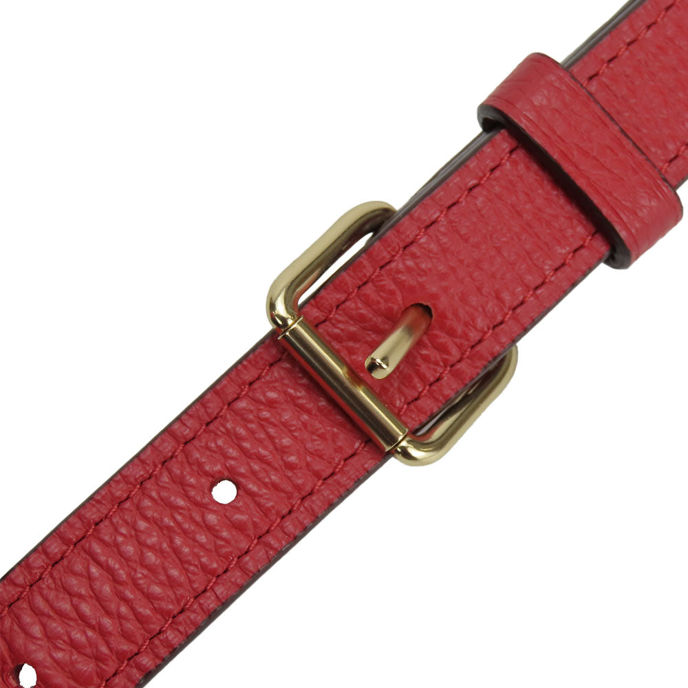 COACH Handbag F84428 leather Red Signature Women Used Authentic