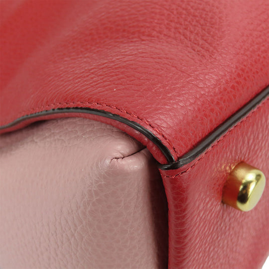 COACH Handbag F84428 leather Red Signature Women Used Authentic