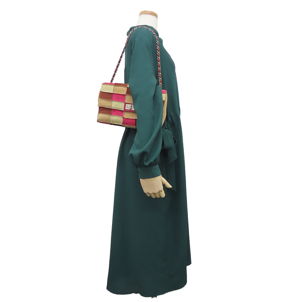 CHANEL Shoulder Bag Suede multicolor 2.55 Women Used Authentic