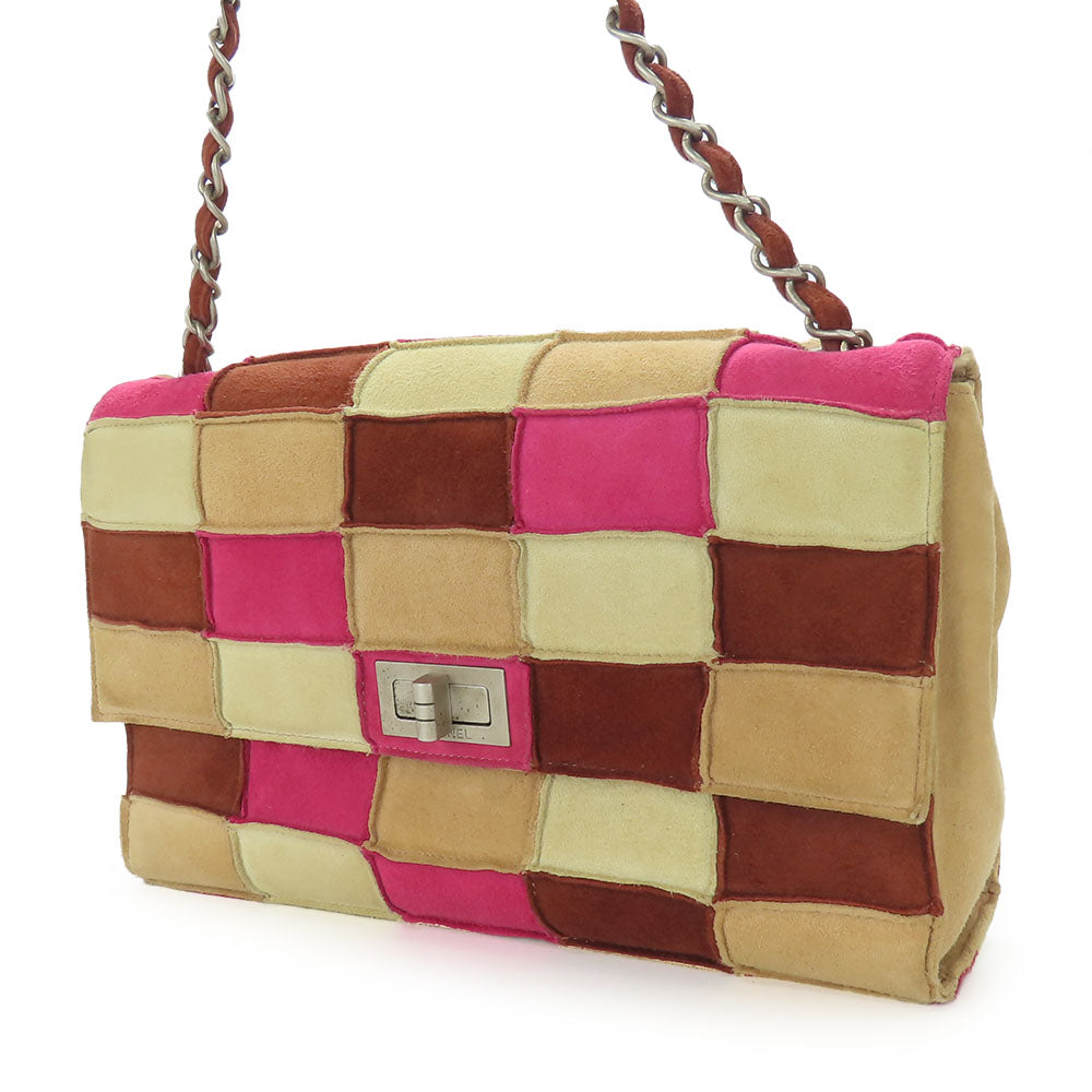 CHANEL Shoulder Bag Suede multicolor 2.55 Women Used Authentic