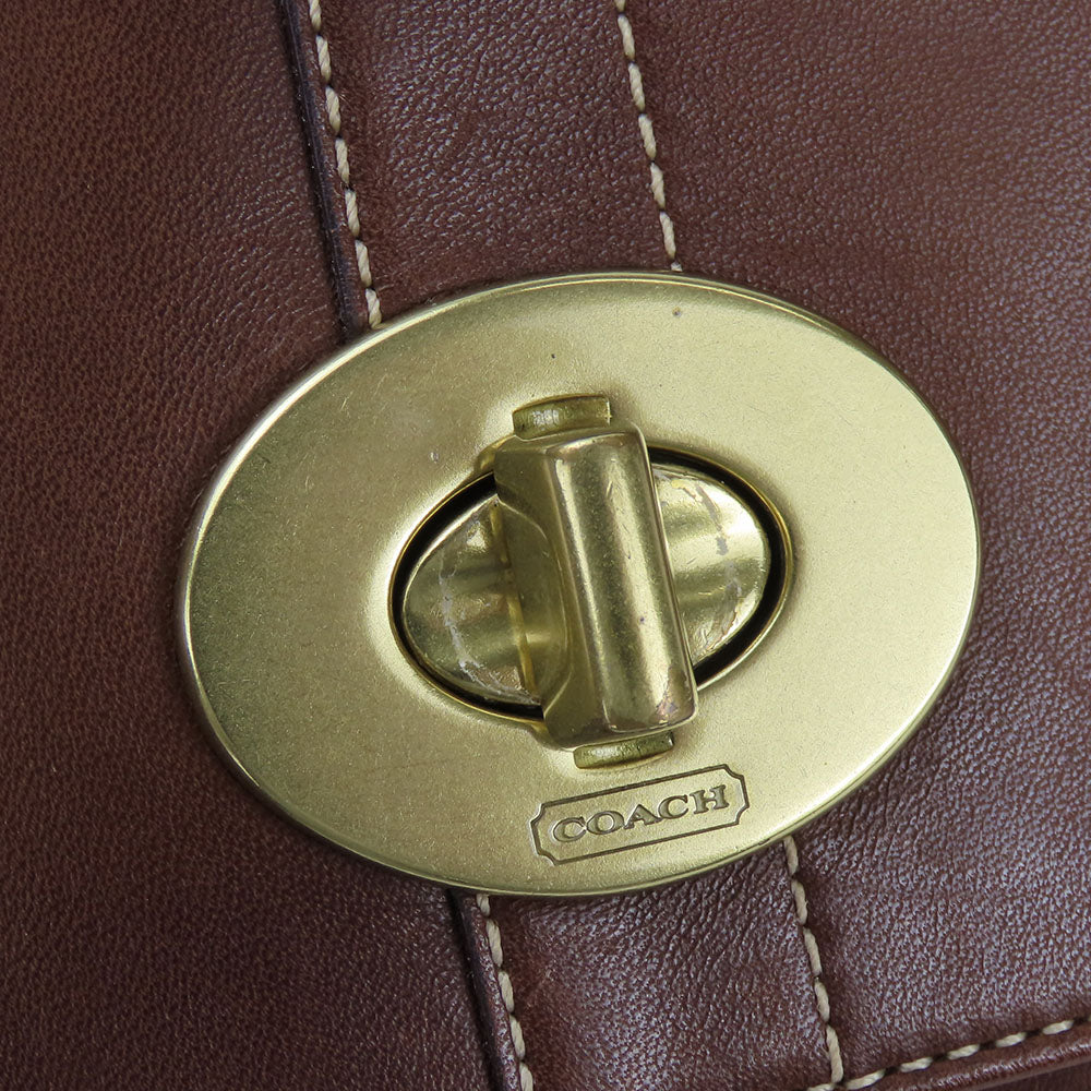 COACH Shoulder Bag 11254 leather Brown Women Used Authentic