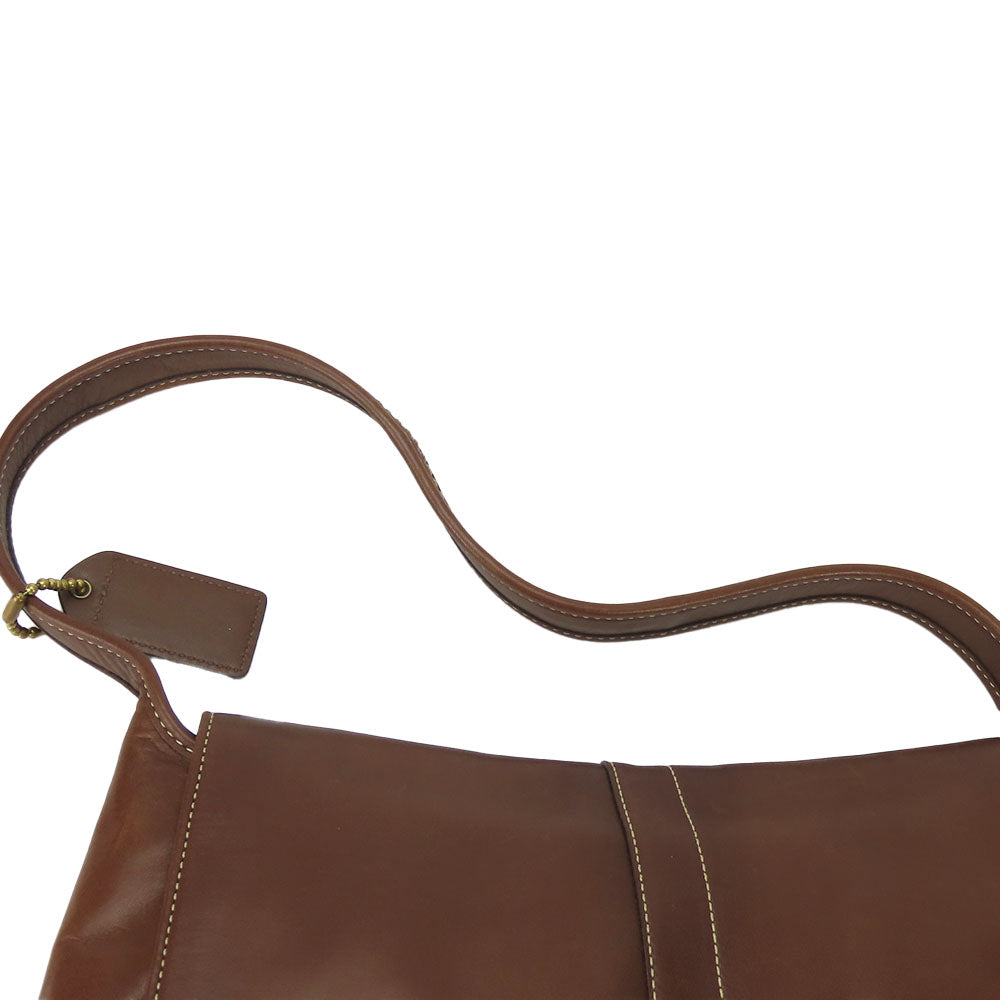 COACH Shoulder Bag 11254 leather Brown Women Used Authentic
