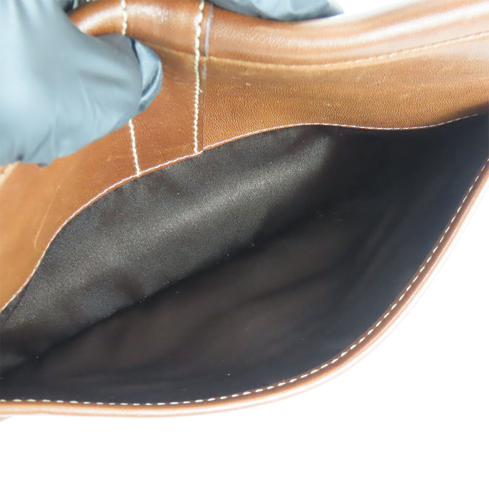 COACH Shoulder Bag 11254 leather Brown Women Used Authentic