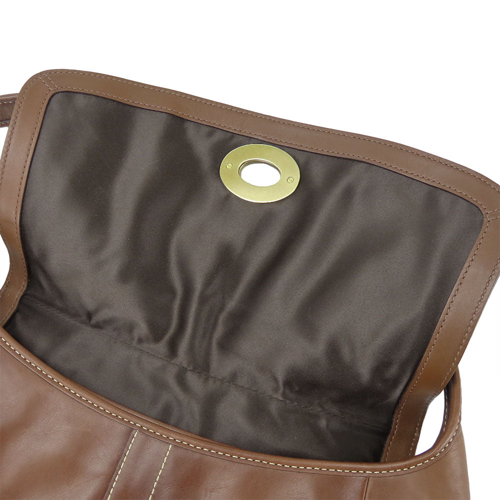 COACH Shoulder Bag 11254 leather Brown Women Used Authentic