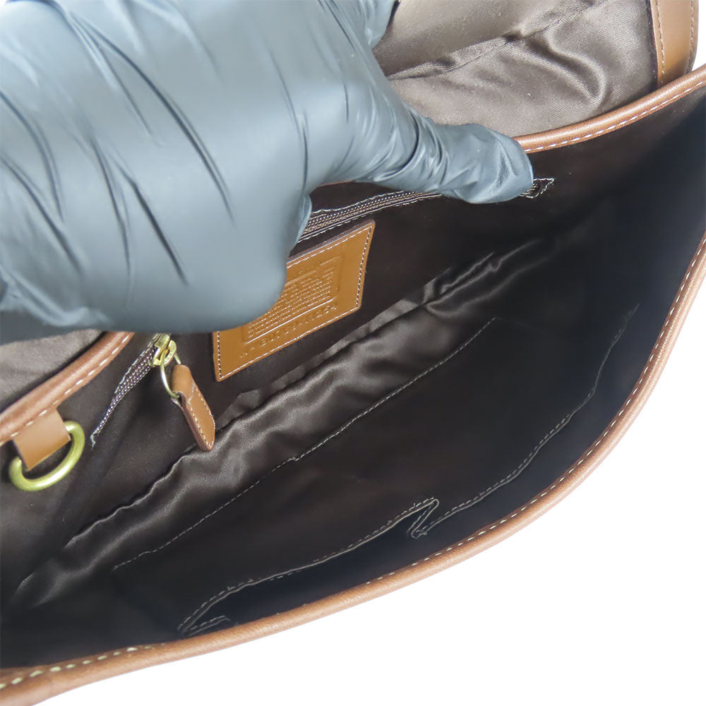 COACH Shoulder Bag 11254 leather Brown Women Used Authentic