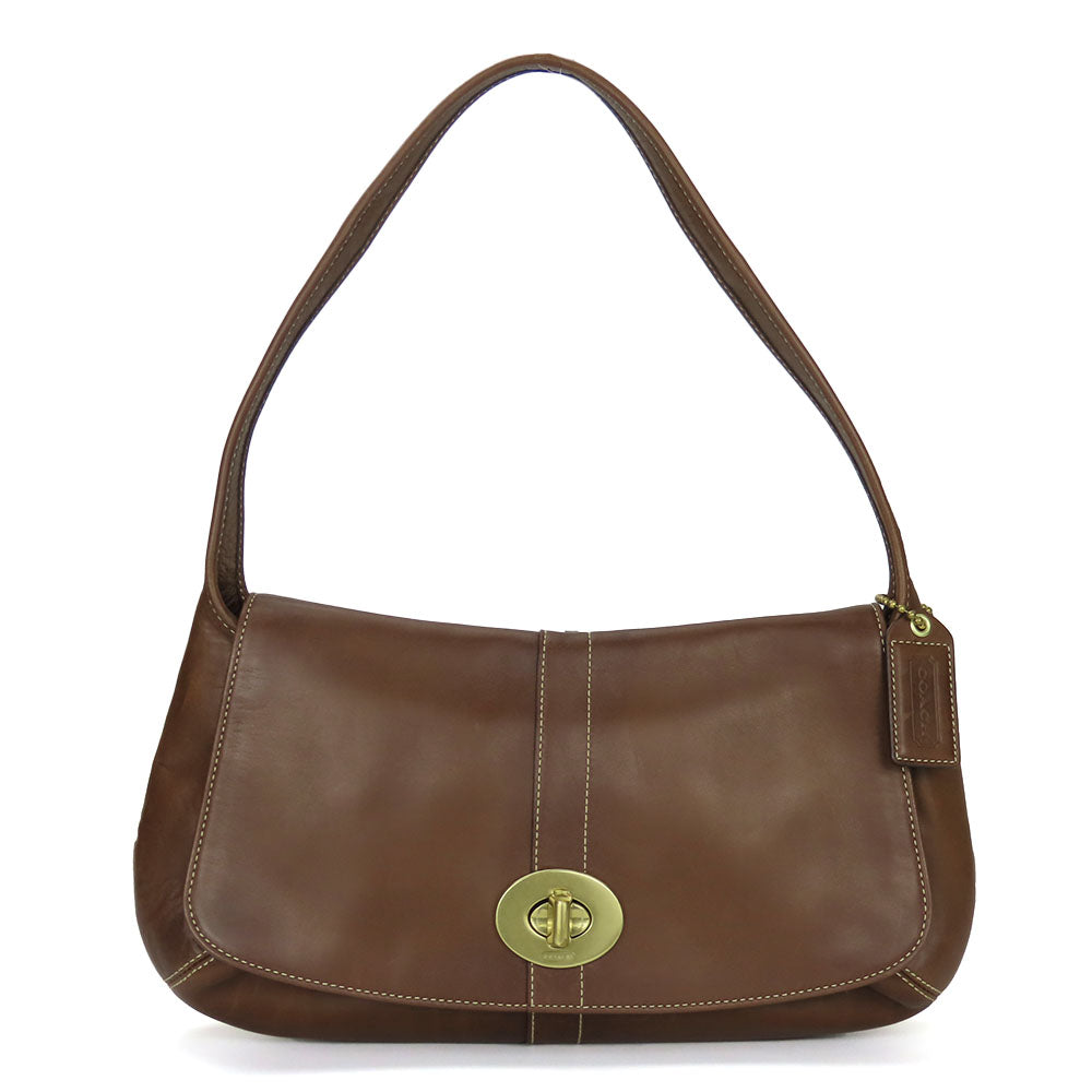 COACH Shoulder Bag 11254 leather Brown Women Used Authentic