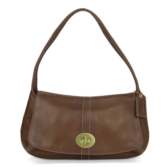 COACH Shoulder Bag 11254 leather Brown Women Used Authentic