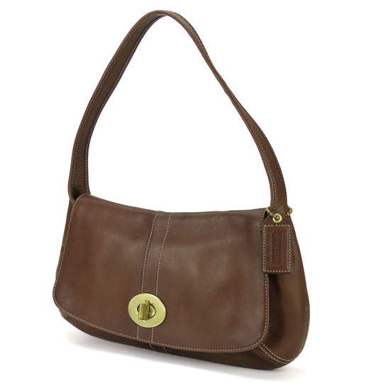 COACH Shoulder Bag 11254 leather Brown Women Used Authentic