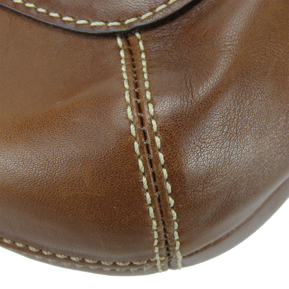 COACH Shoulder Bag 11254 leather Brown Women Used Authentic