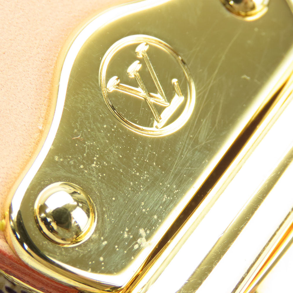 LOUIS VUITTON Tote Bag N42220 Damier Azur, Tanned Leather white Stresa PM Women Used Authentic