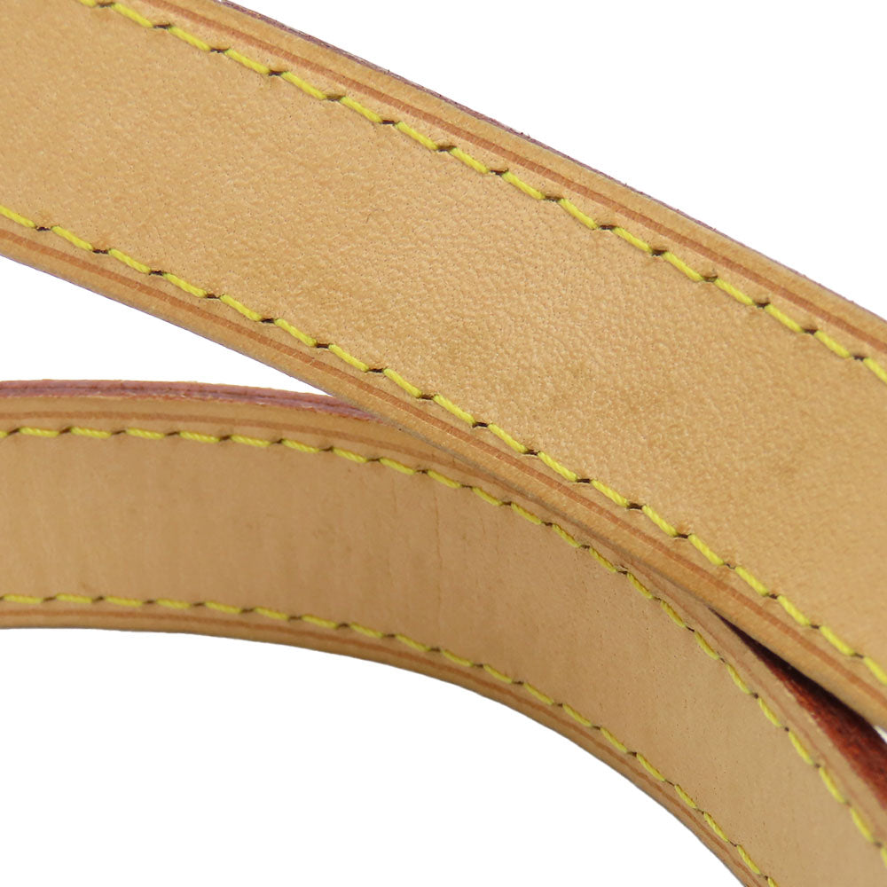 LOUIS VUITTON Tote Bag N42220 Damier Azur, Tanned Leather white Stresa PM Women Used Authentic