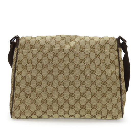 GUCCI Shoulder Bag 146236 GG canvas, leather beige unisex(Unisex) Used Authentic