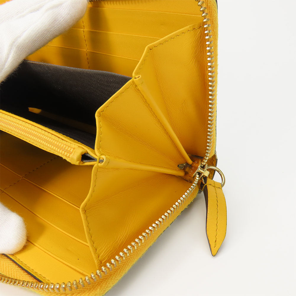 GUCCI Long Wallet Purse 506279 GG Supreme Canvas beige Women Used Authentic