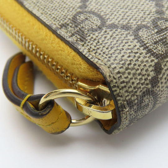 GUCCI Long Wallet Purse 506279 GG Supreme Canvas beige Women Used Authentic