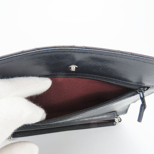 CHANEL Shoulder Bag lambskin black Matrasse Chain wallet Women Used Authentic