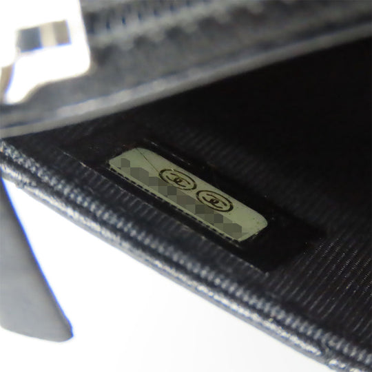 CHANEL Shoulder Bag lambskin black Matrasse Chain wallet Women Used Authentic