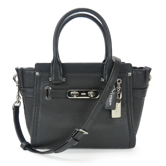 COACH Handbag 37444 leather black Swagger 21