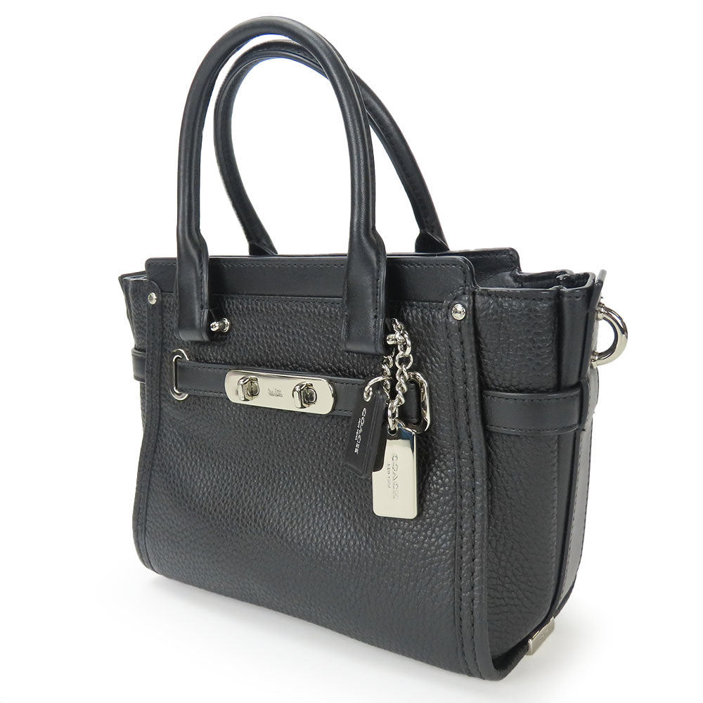 COACH Handbag 37444 leather black Swagger 21