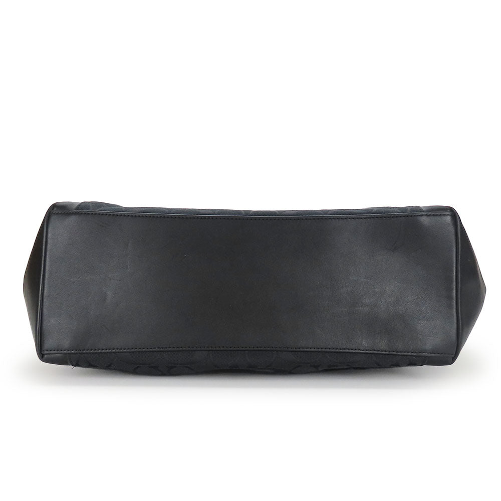 COACH Tote Bag F37231 leather black Signature