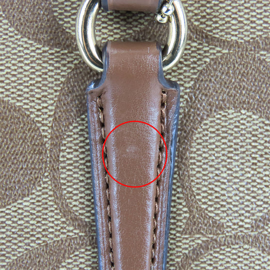 COACH Handbag F67027 PVC, Leather Brown Women Used Authentic