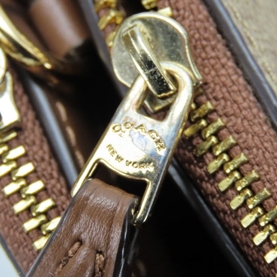 COACH Handbag F67027 PVC, Leather Brown Women Used Authentic