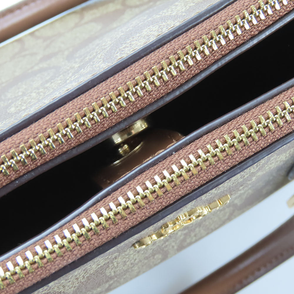 COACH Handbag F67027 PVC, Leather Brown Women Used Authentic