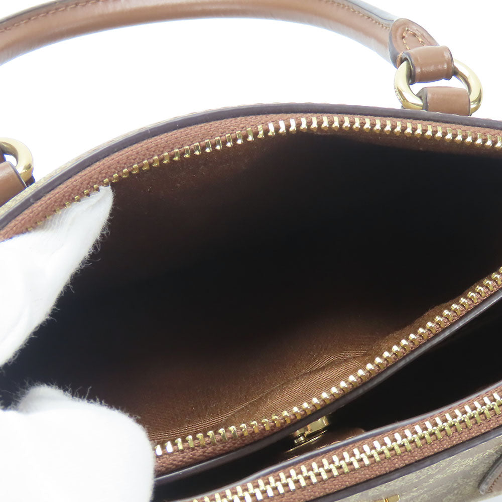 COACH Handbag F67027 PVC, Leather Brown Women Used Authentic