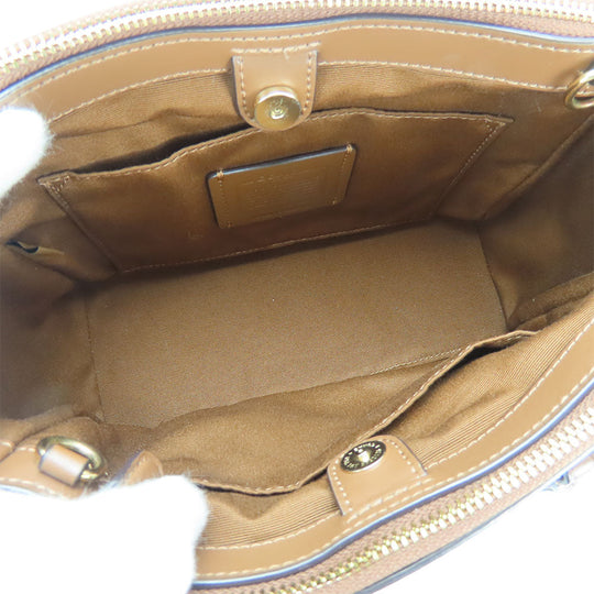 COACH Handbag F67027 PVC, Leather Brown Women Used Authentic