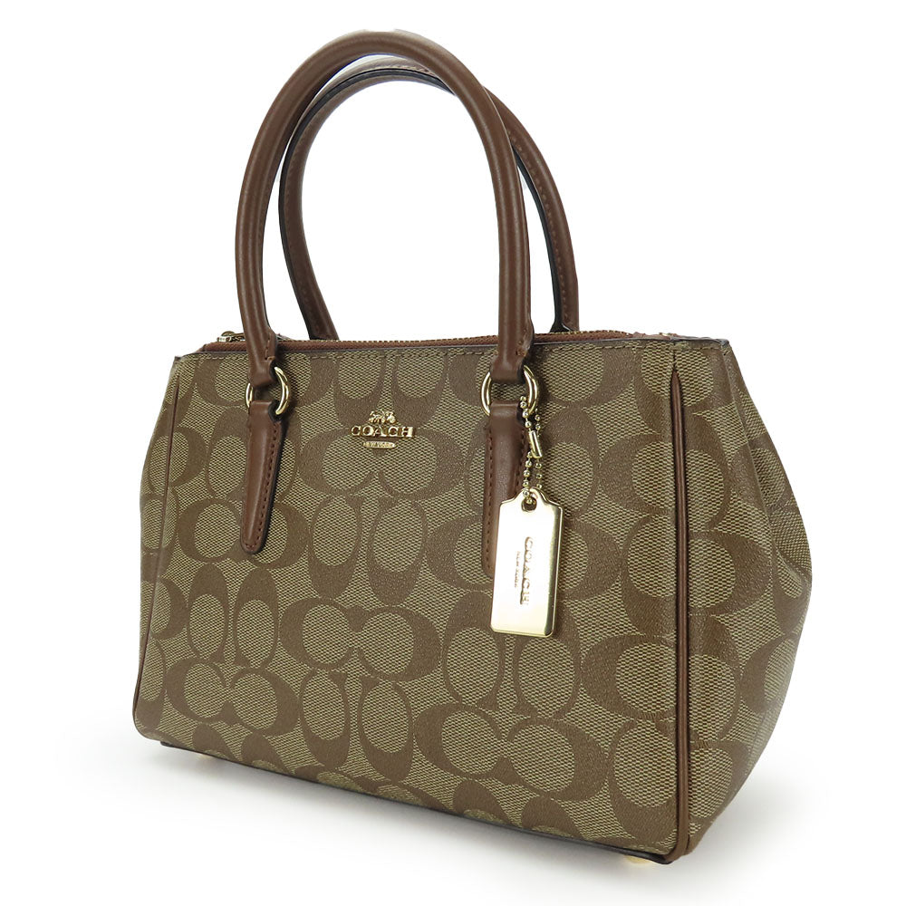 COACH Handbag F67027 PVC, Leather Brown Women Used Authentic