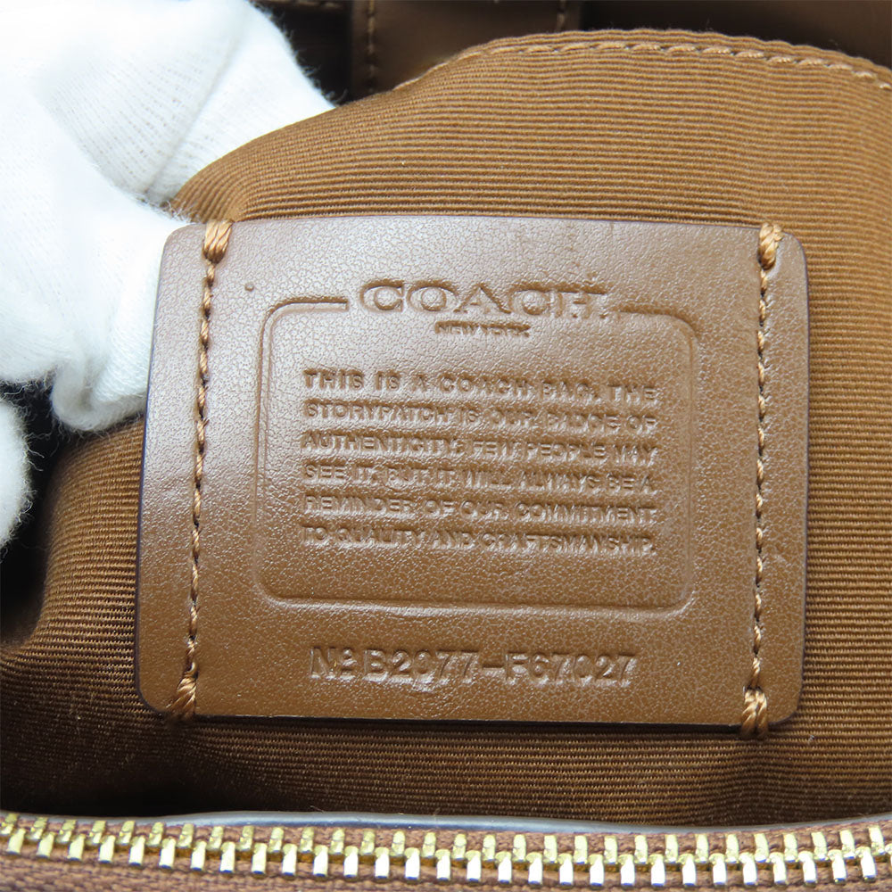 COACH Handbag F67027 PVC, Leather Brown Women Used Authentic