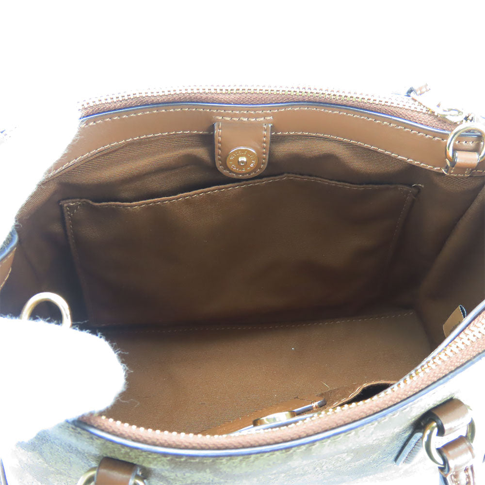 COACH Handbag F67027 PVC, Leather Brown Women Used Authentic