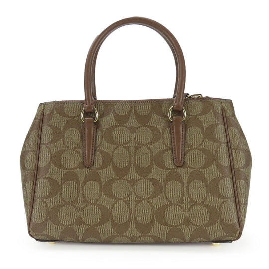 COACH Handbag F67027 PVC, Leather Brown Women Used Authentic