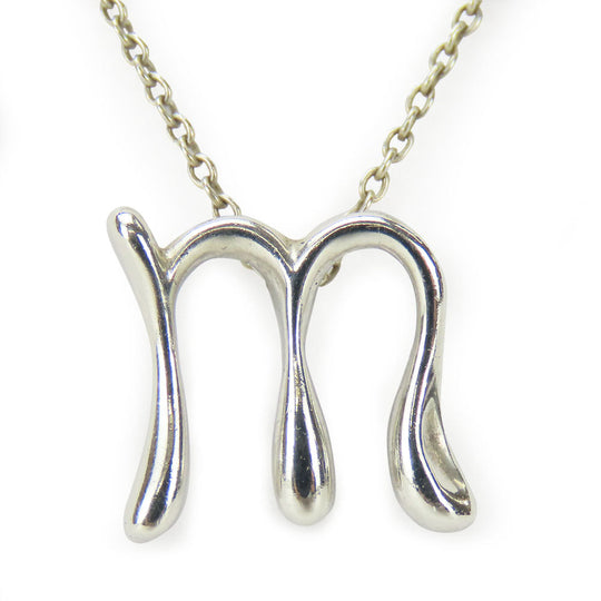 TIFFANY&Co. Necklace Silver925 Silver letter m Women Used Authentic