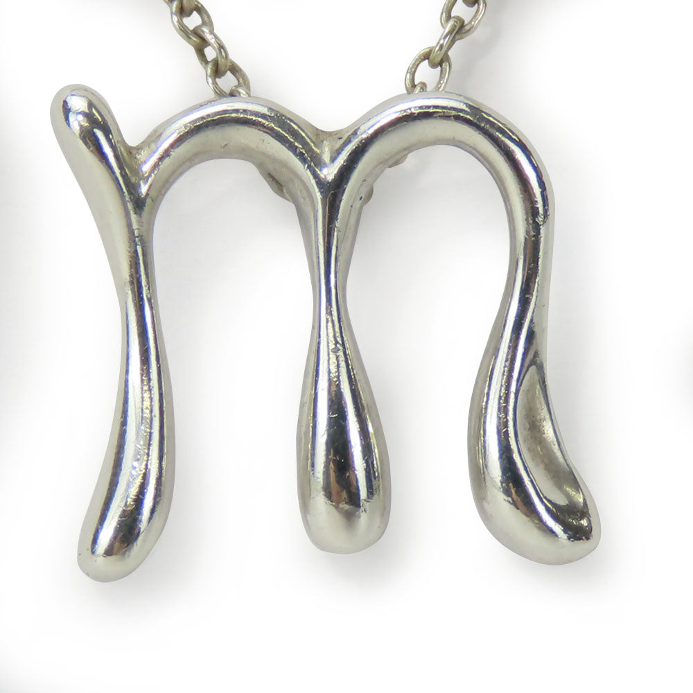 TIFFANY&Co. Necklace Silver925 Silver letter m Women Used Authentic