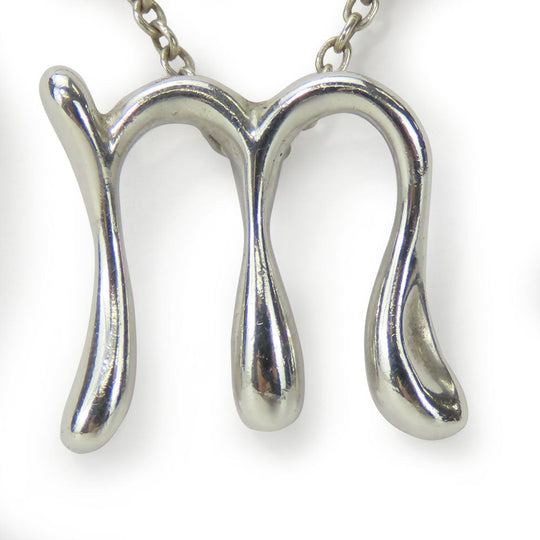 TIFFANY&Co. Necklace Silver925 Silver letter m Women Used Authentic