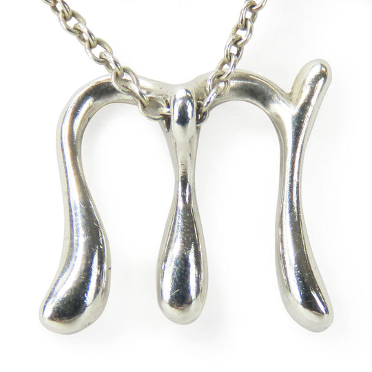 TIFFANY&Co. Necklace Silver925 Silver letter m Women Used Authentic