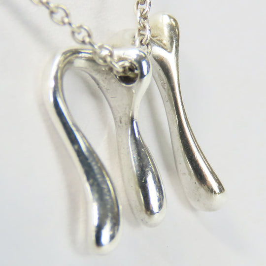 TIFFANY&Co. Necklace Silver925 Silver letter m Women Used Authentic