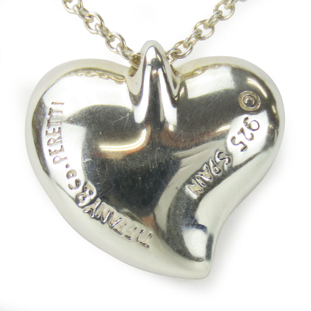 TIFFANY&Co. Necklace Silver925 Silver Curved heart Women Used Authentic