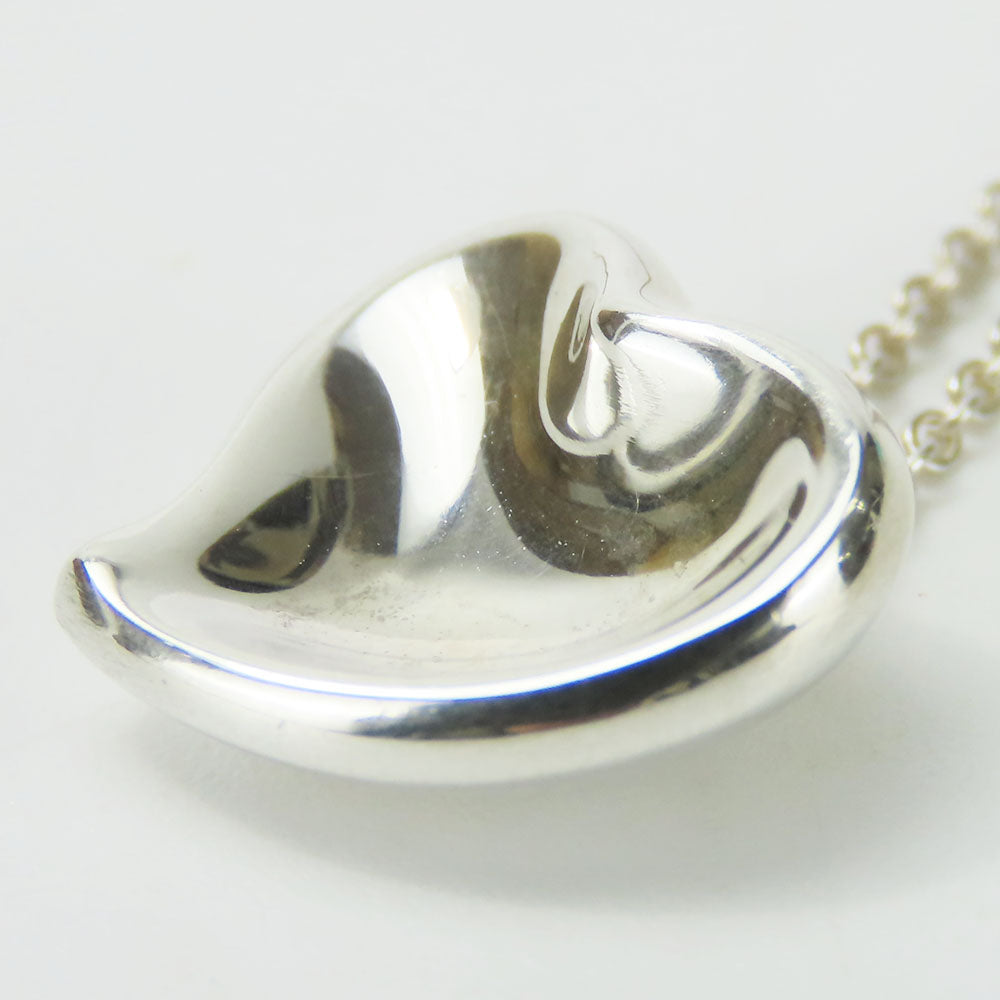 TIFFANY&Co. Necklace Silver925 Silver Curved heart Women Used Authentic