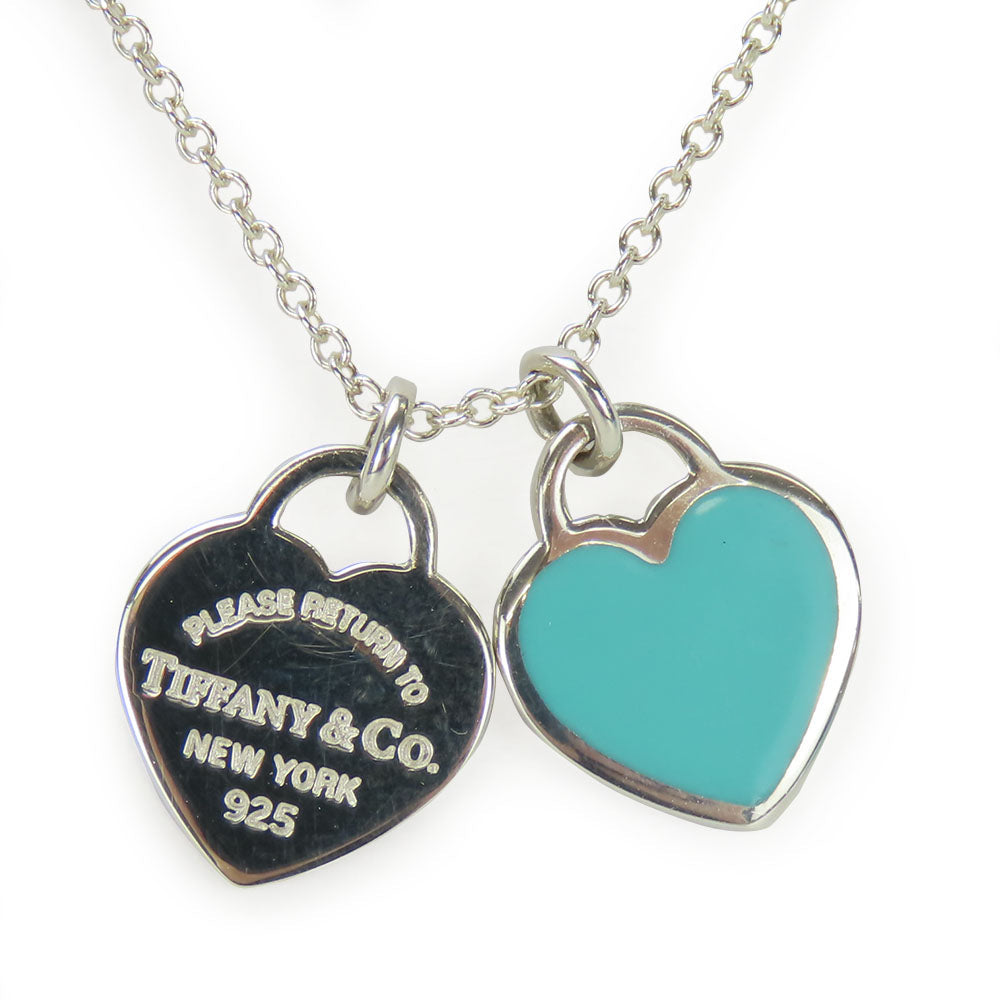 TIFFANY&Co. Necklace Silver925, enamel Silver Return to heart Women Used Authentic