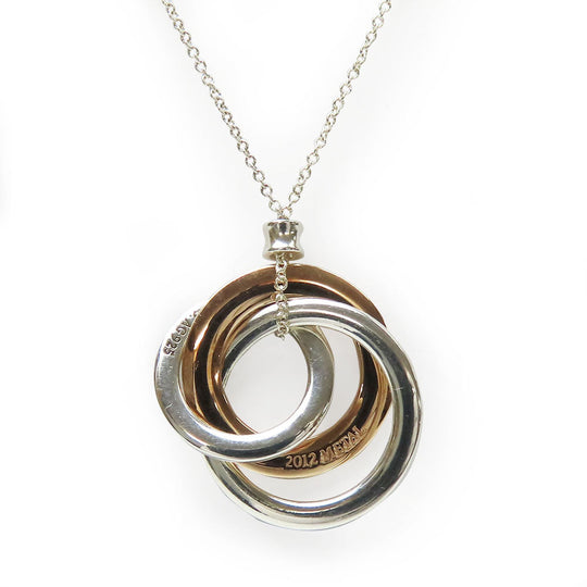 TIFFANY&Co. Necklace Silver925 Silver 1837 triple interlocking