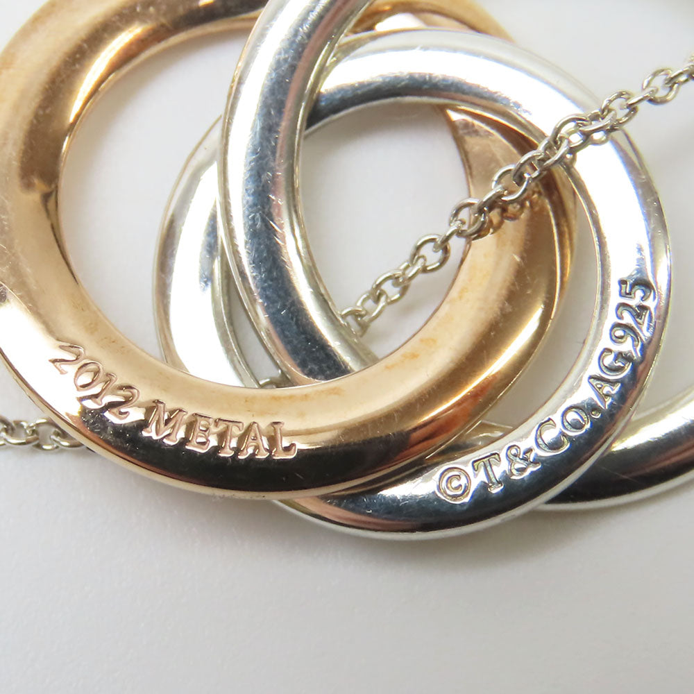 TIFFANY&Co. Necklace Silver925 Silver 1837 triple interlocking