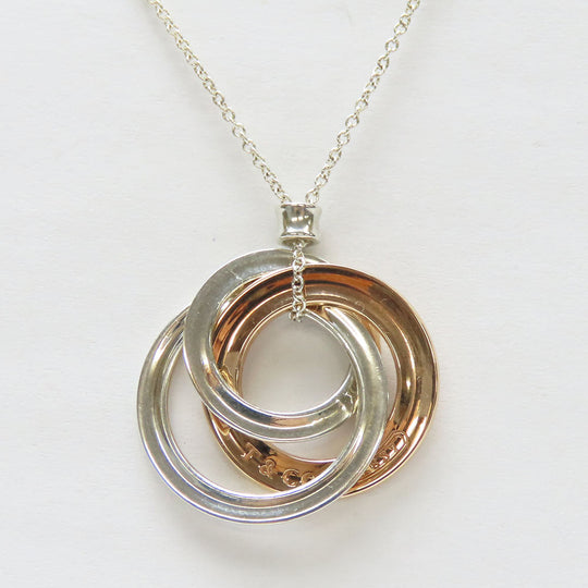 TIFFANY&Co. Necklace Silver925 Silver 1837 triple interlocking