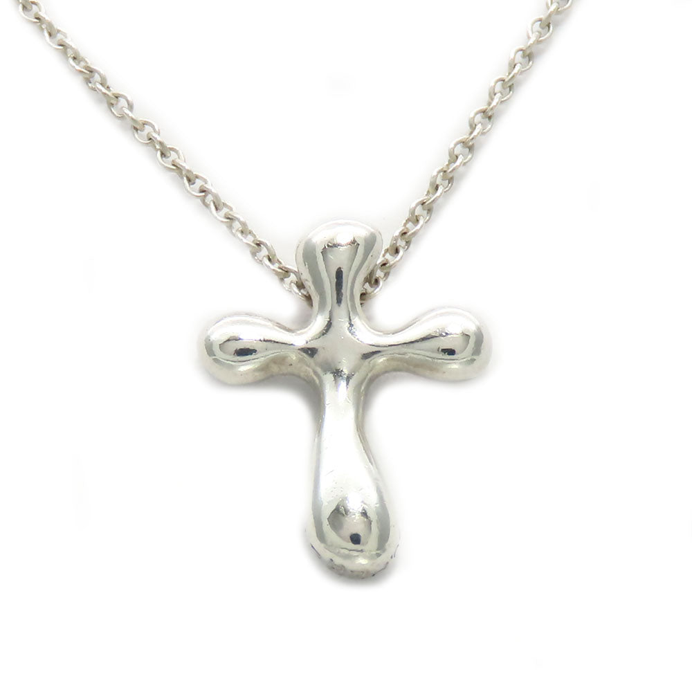TIFFANY&Co. Necklace Silver925 Silver Small cross Women Used Authentic