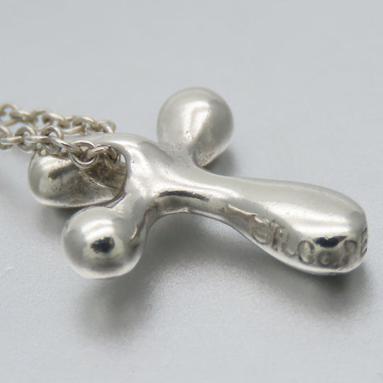 TIFFANY&Co. Necklace Silver925 Silver Small cross Women Used Authentic